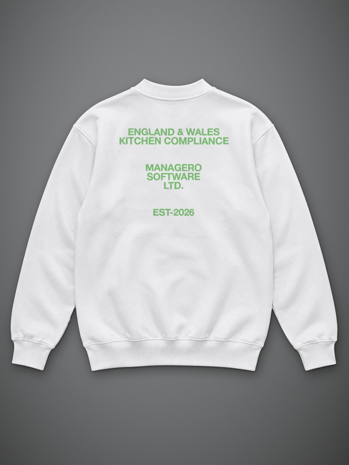 White EST-2026 Sweatshirt, back