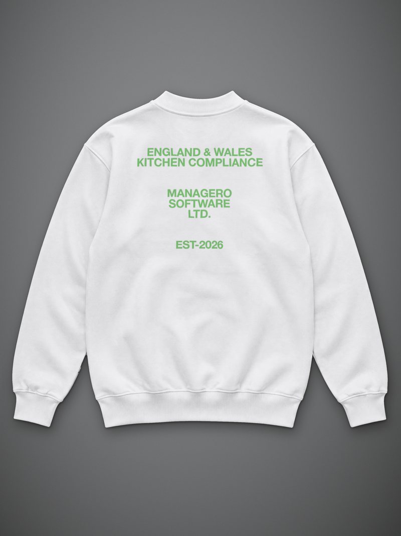 White EST-2026 Sweatshirt, back view