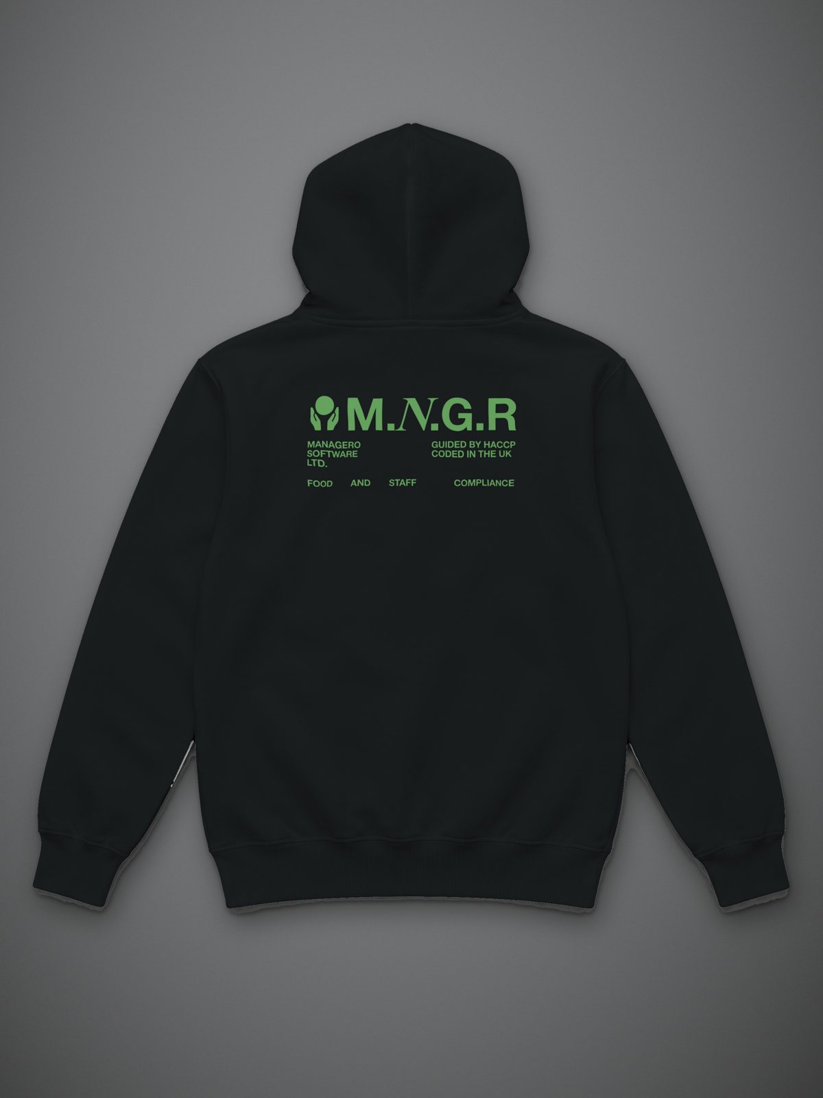 Black MANAGERO M.N.G.R HOODIE, back