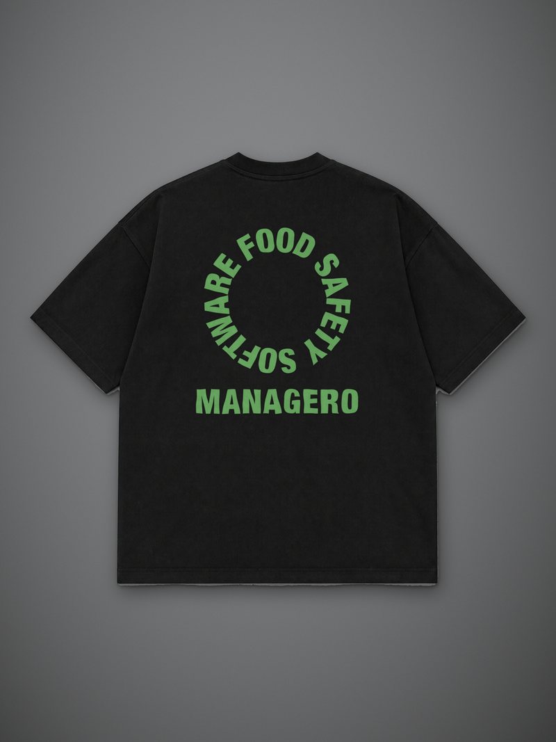 Black Ring Badge T-Shirt, back view
