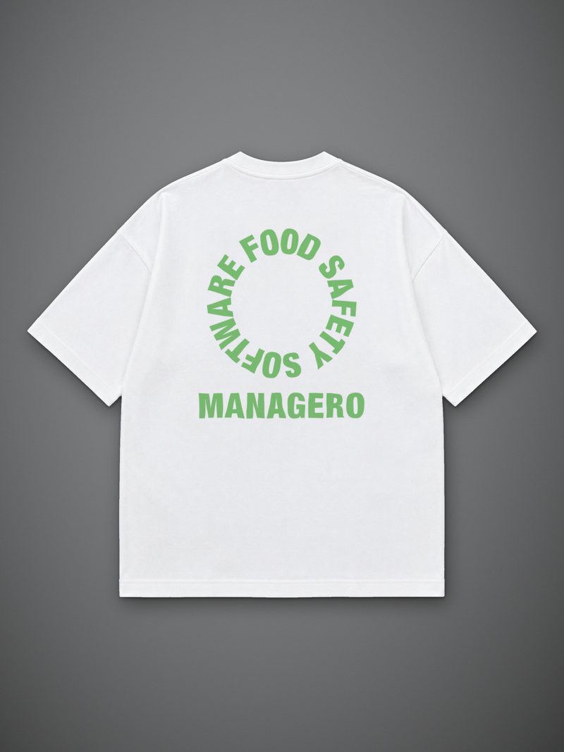 White Ring Badge T-Shirt, back view